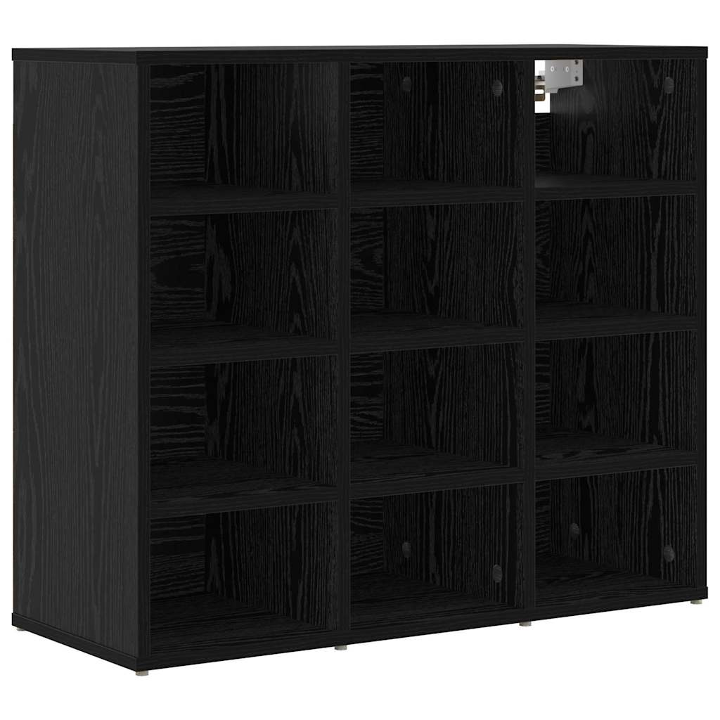 Cabinet à chaussures avec étagère Chêne noir 77,5 x 30 x 67 cm - XIOS