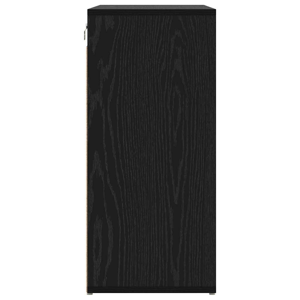 Meuble à chaussures avec étagère Chêne noir 77.5 x 30 x 67 cm - XIOS