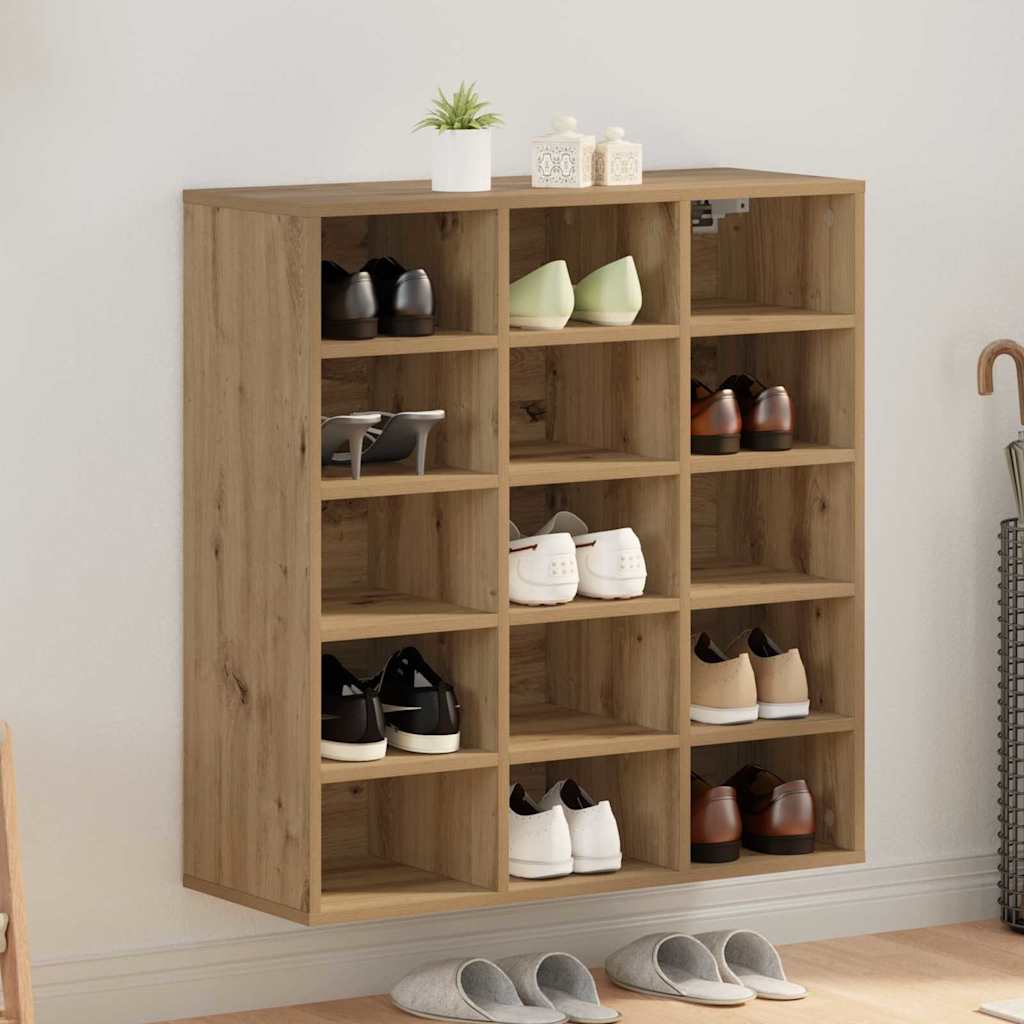 Cabinet à chaussures Chêne artisanal 77,5 x 30 x 83,5 cm - XIOS