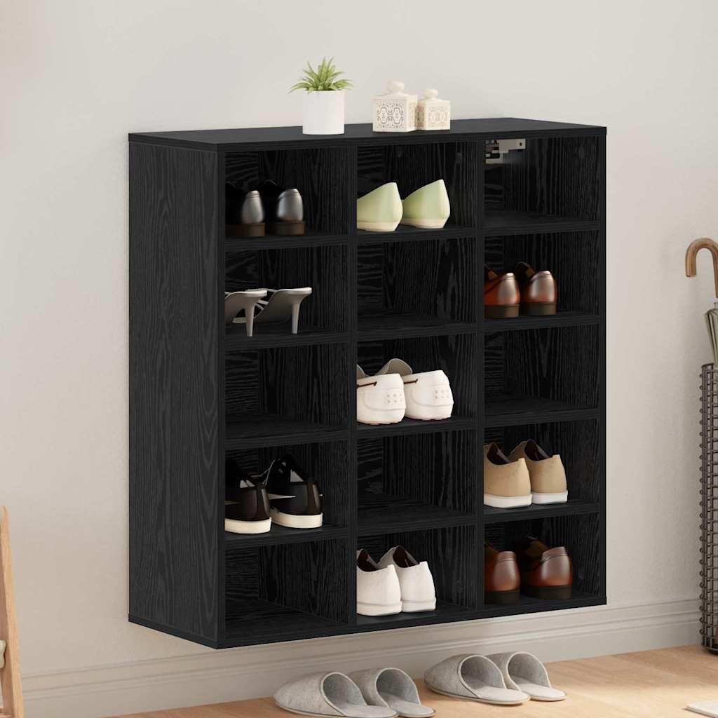 Cabinet à chaussures Chêne noir 77,5 x 30 x 83,5 cm - XIOS