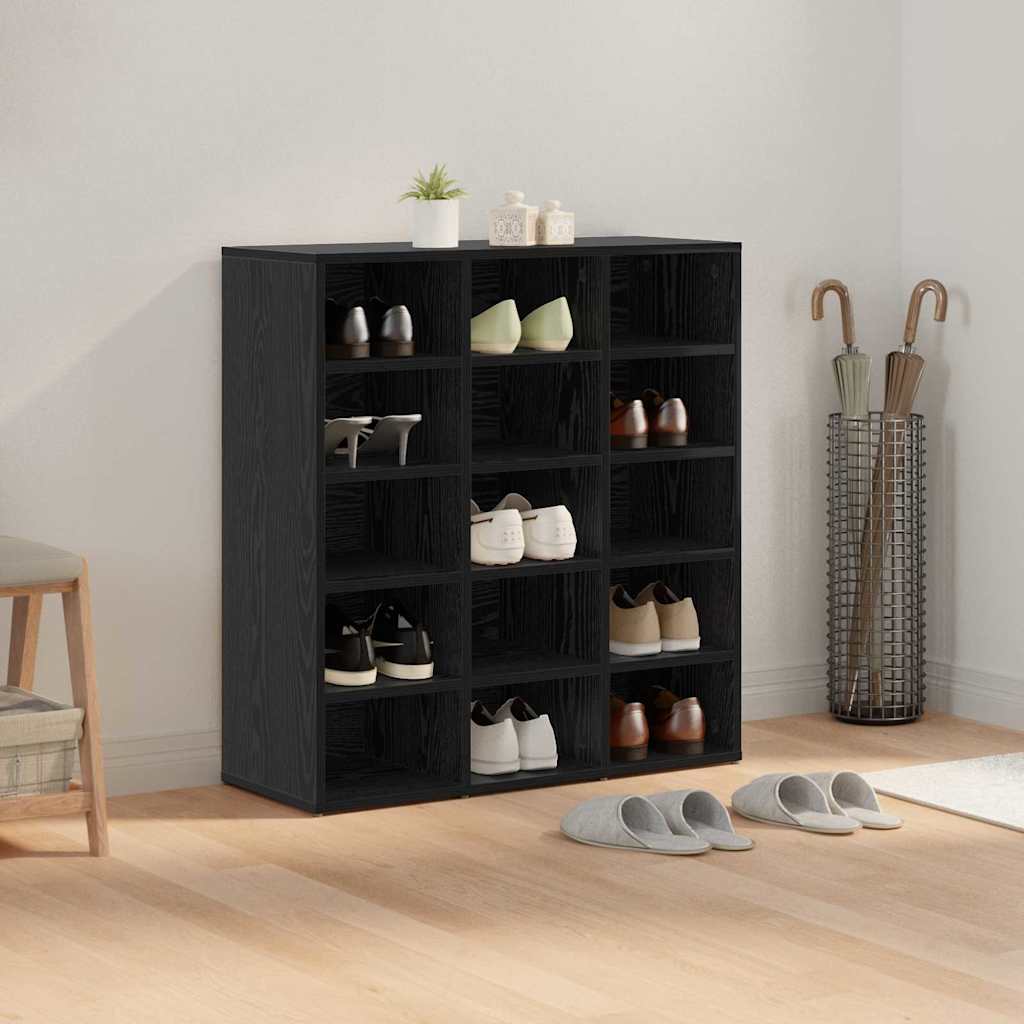 Cabinet à chaussures Chêne noir 77,5 x 30 x 83,5 cm - XIOS