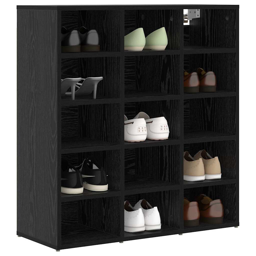 Meuble à chaussures avec étagère Chêne noir 77.5 x 30 x 83.5 cm - XIOS