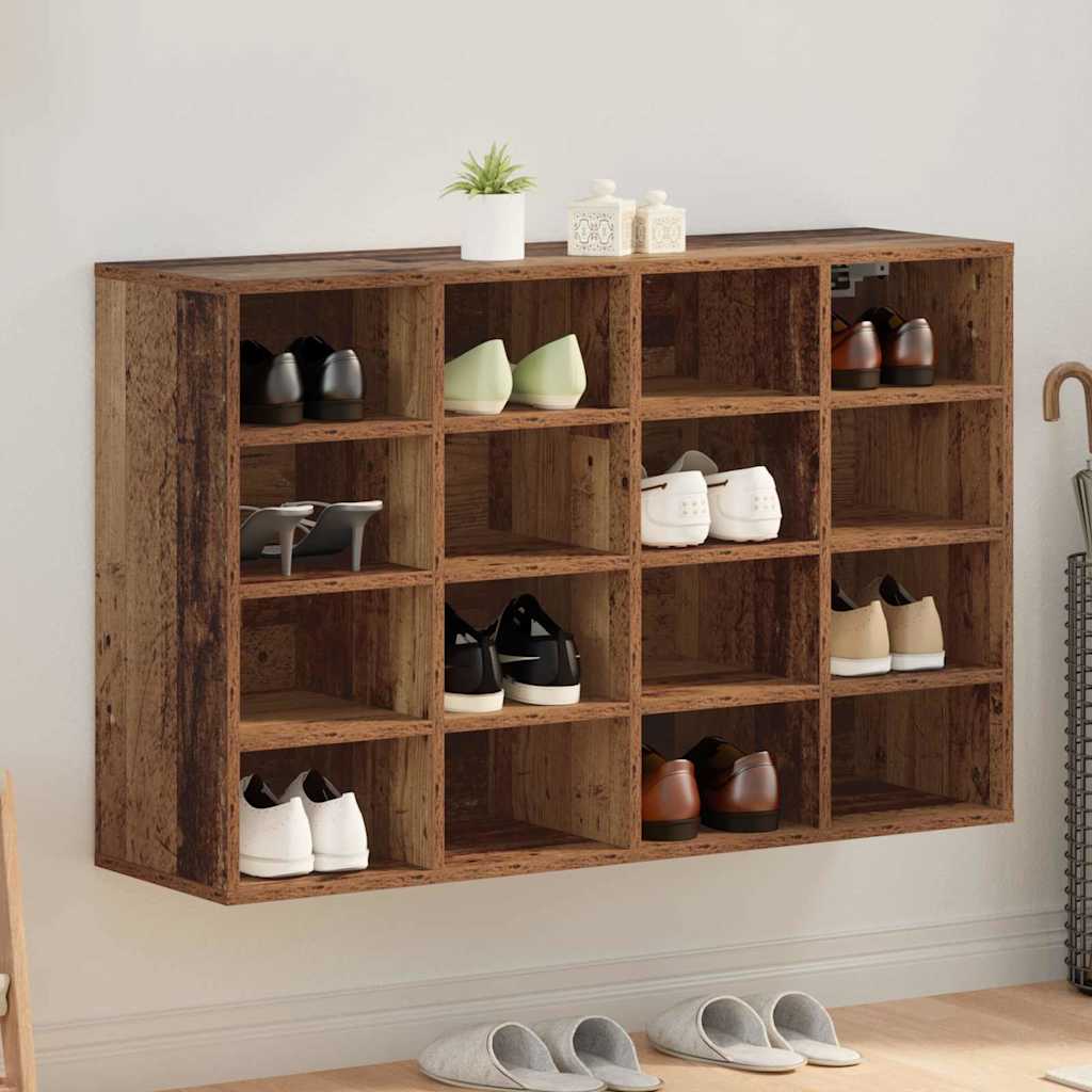 Cabinet à chaussures avec étagère Bois ancien 103 x 30 x 67 cm - XIOS