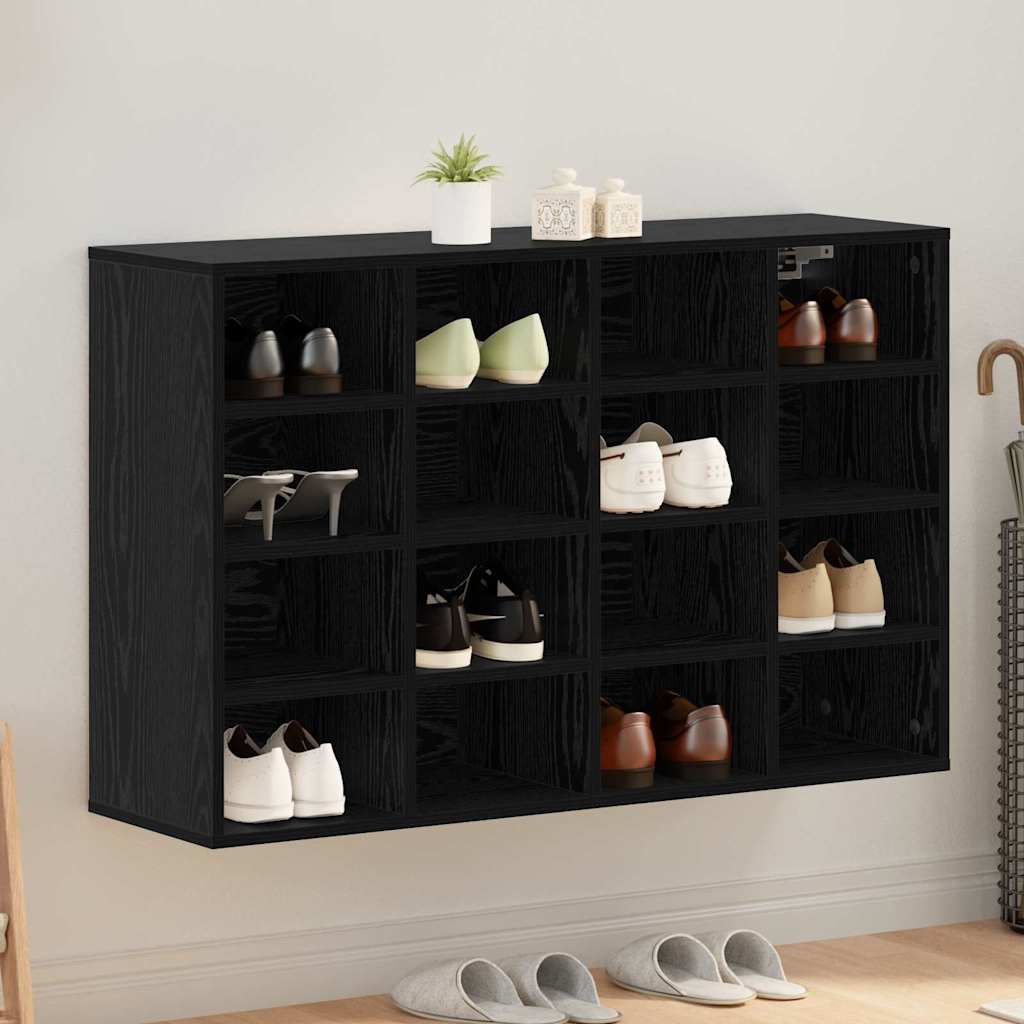 Cabinet à chaussures avec étagère Chêne noir 103 x 30 x 67 cm - XIOS