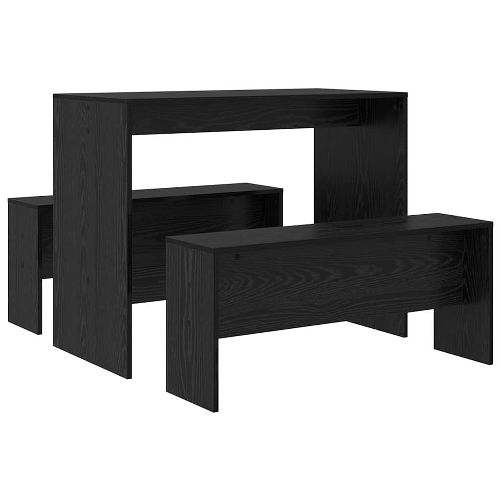 Ensemble de salle à manger 2 pcs Chêne noir Bois d'ingénierie - XIOS
