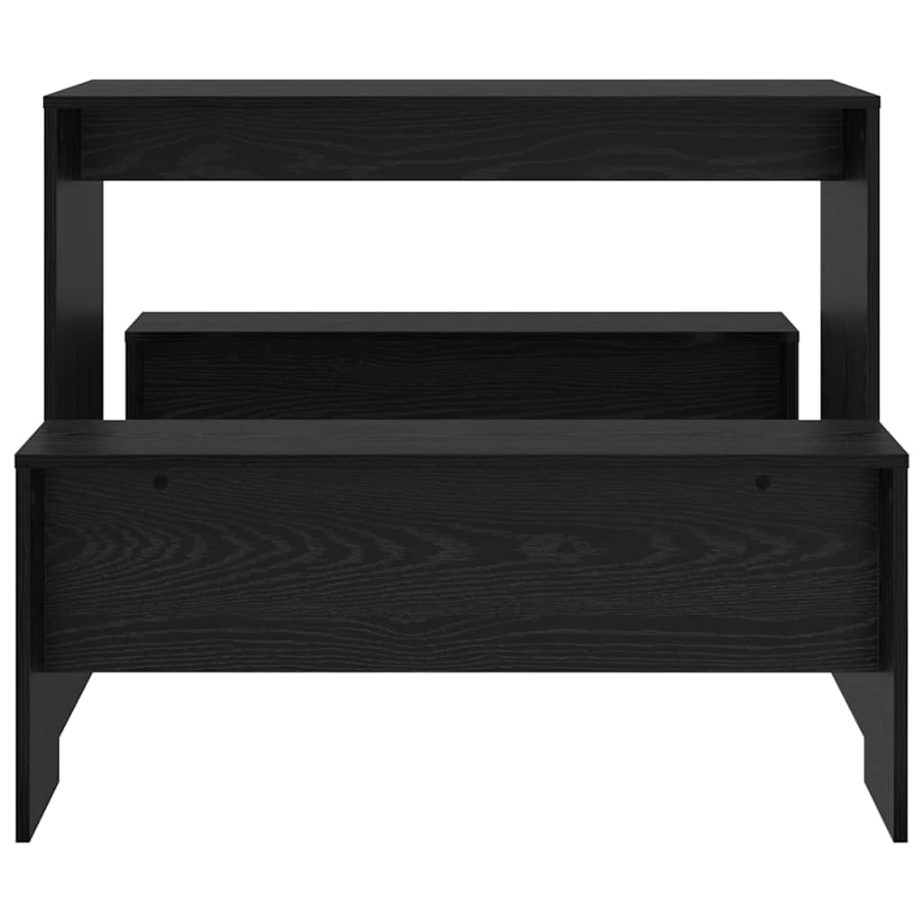 Ensemble de salle à manger 2 pcs Chêne noir Bois d'ingénierie - XIOS