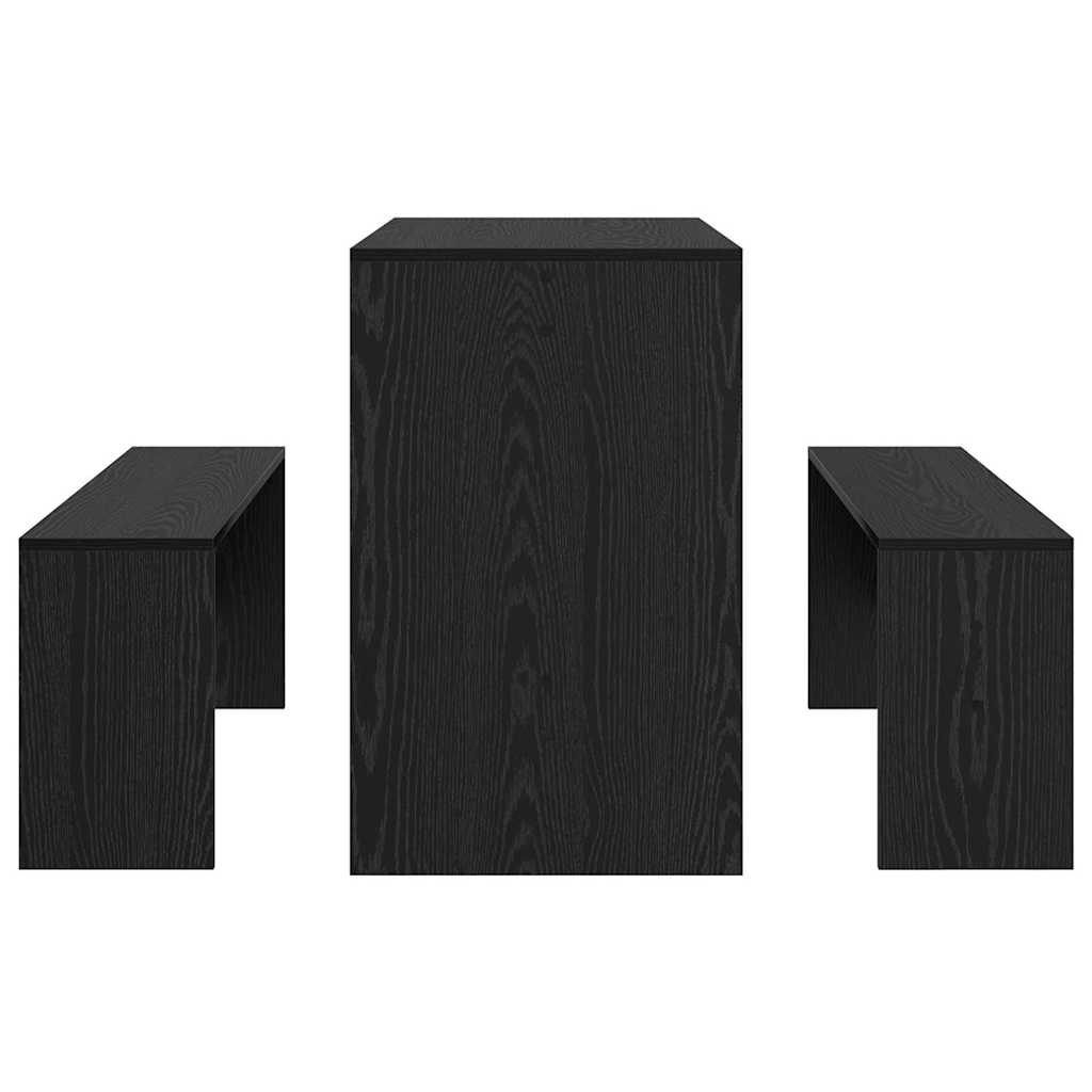 Ensemble de salle à manger 2 pcs Chêne noir Bois d'ingénierie - XIOS