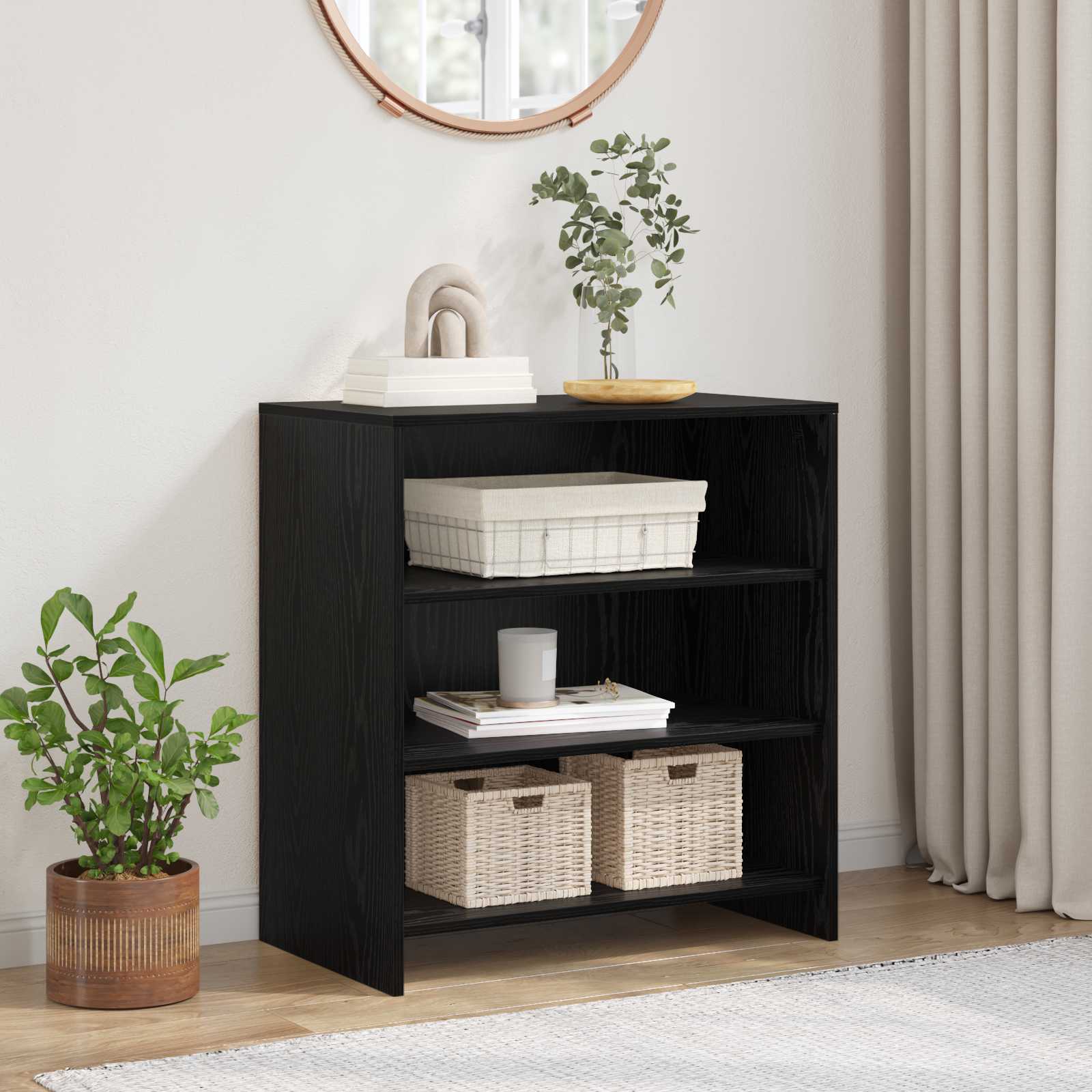 Buffet Noir 70 x 41 x 75 cm Bois d'ingénierie - XIOS