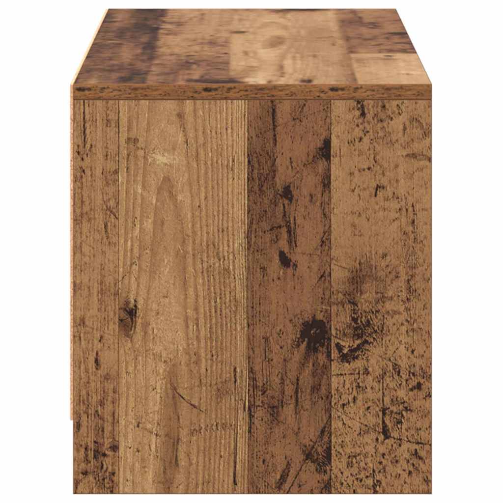 Ensemble meuble TV Montage mural Bois Ancien 90 x 35 x 40 cm - XIOS