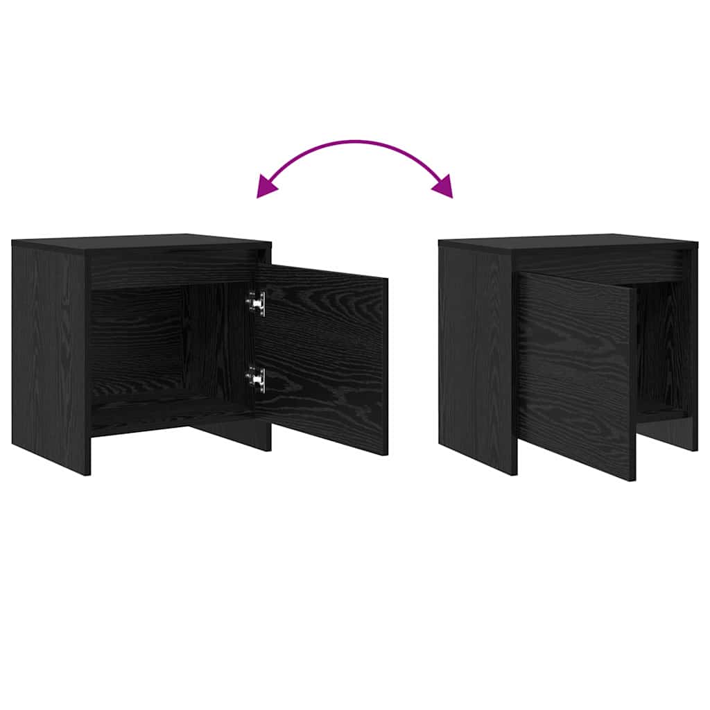 Cabinet de chevet Chêne noir 45 x 34 x 44.5 cm - XIOS