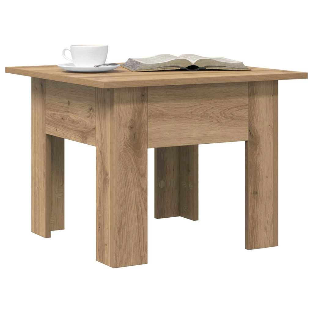 Table basse Chêne artisanal 55 x 55 x 42 cm Bois d'ingénierie - XIOS