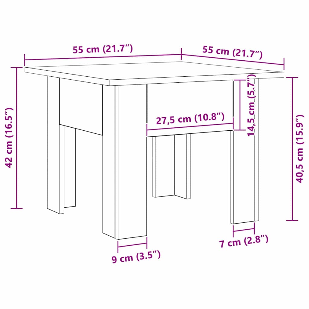 Table basse chêne artisanal Bois d'ingénierie - XIOS