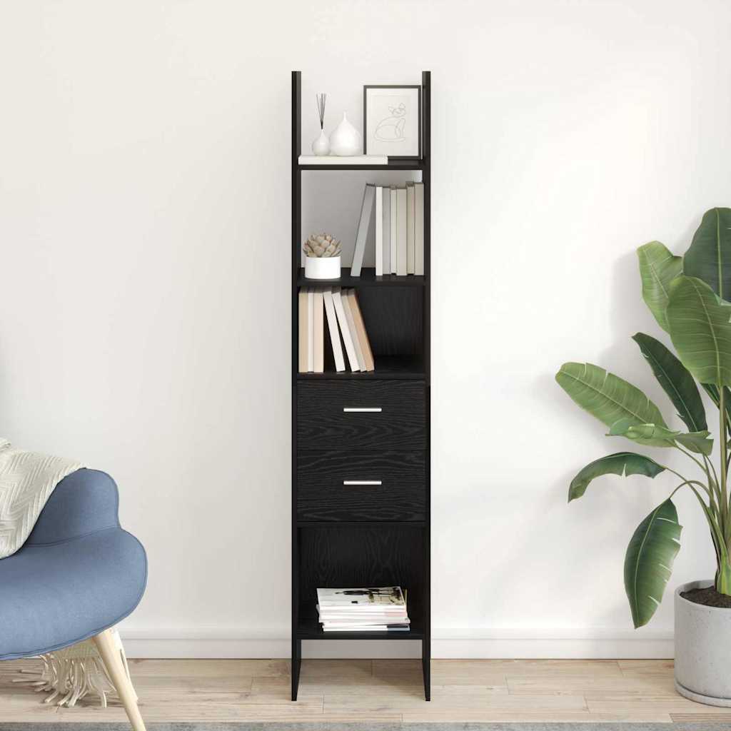 Bibliothèque Chêne noir 40 x 35 x 180 cm Bois d'ingénierie - XIOS