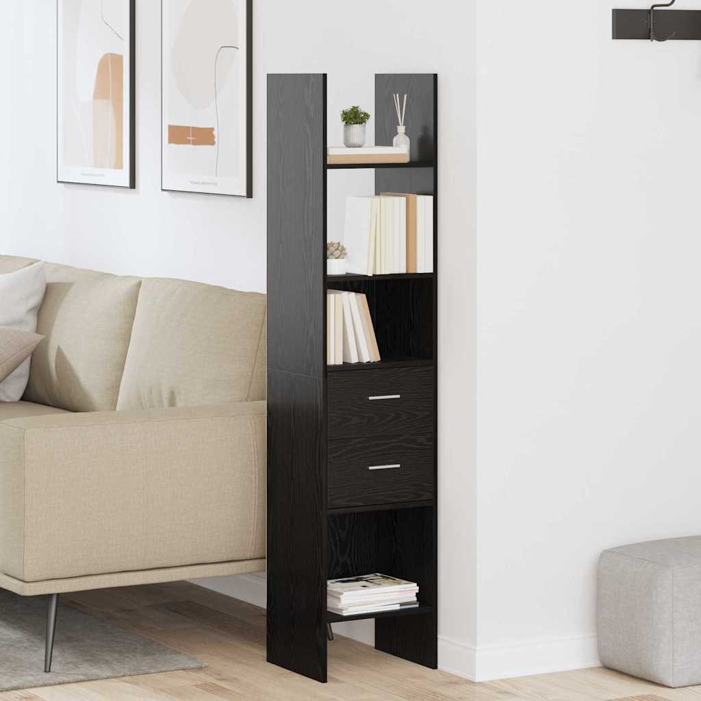 Bibliothèque Chêne noir 40 x 35 x 180 cm Bois d'ingénierie - XIOS