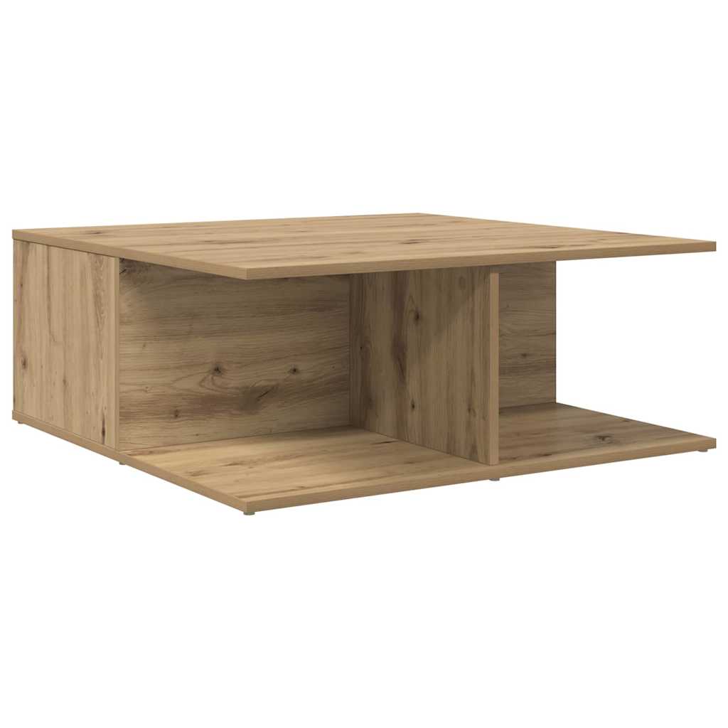 Table basse chêne artisanal 80 x 80 x 31 cm Bois d'ingénierie - XIOS