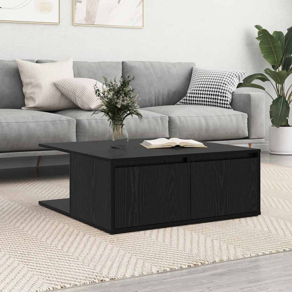 Table basse Chêne noir 80 x 80 x 31 cm Bois d'ingénierie - XIOS
