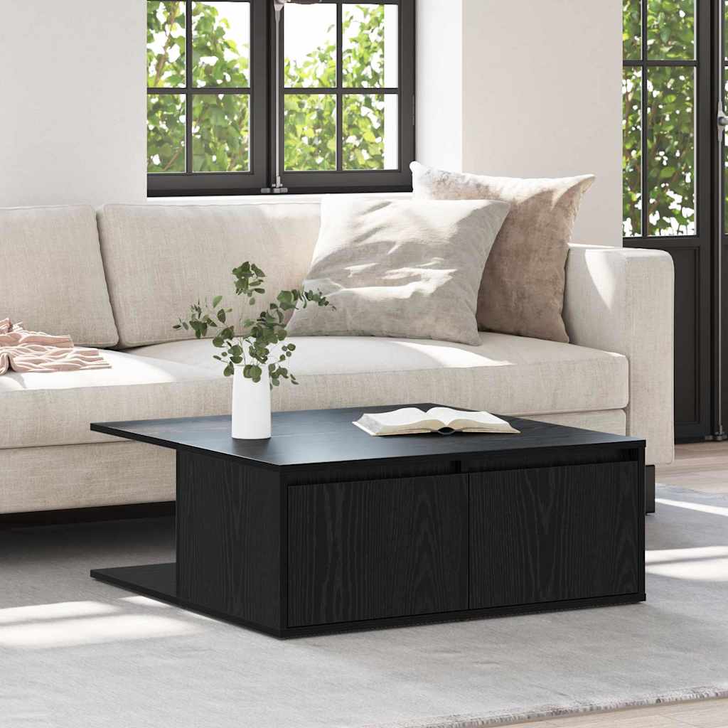 Table basse Chêne noir 80 x 80 x 31 cm Bois d'ingénierie - XIOS