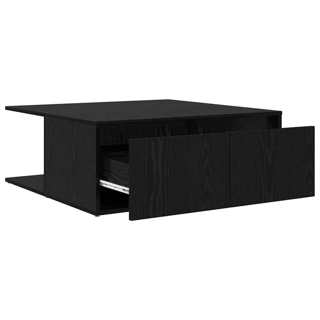 Table basse Chêne noir 80 x 80 x 31 cm Bois d'ingénierie - XIOS