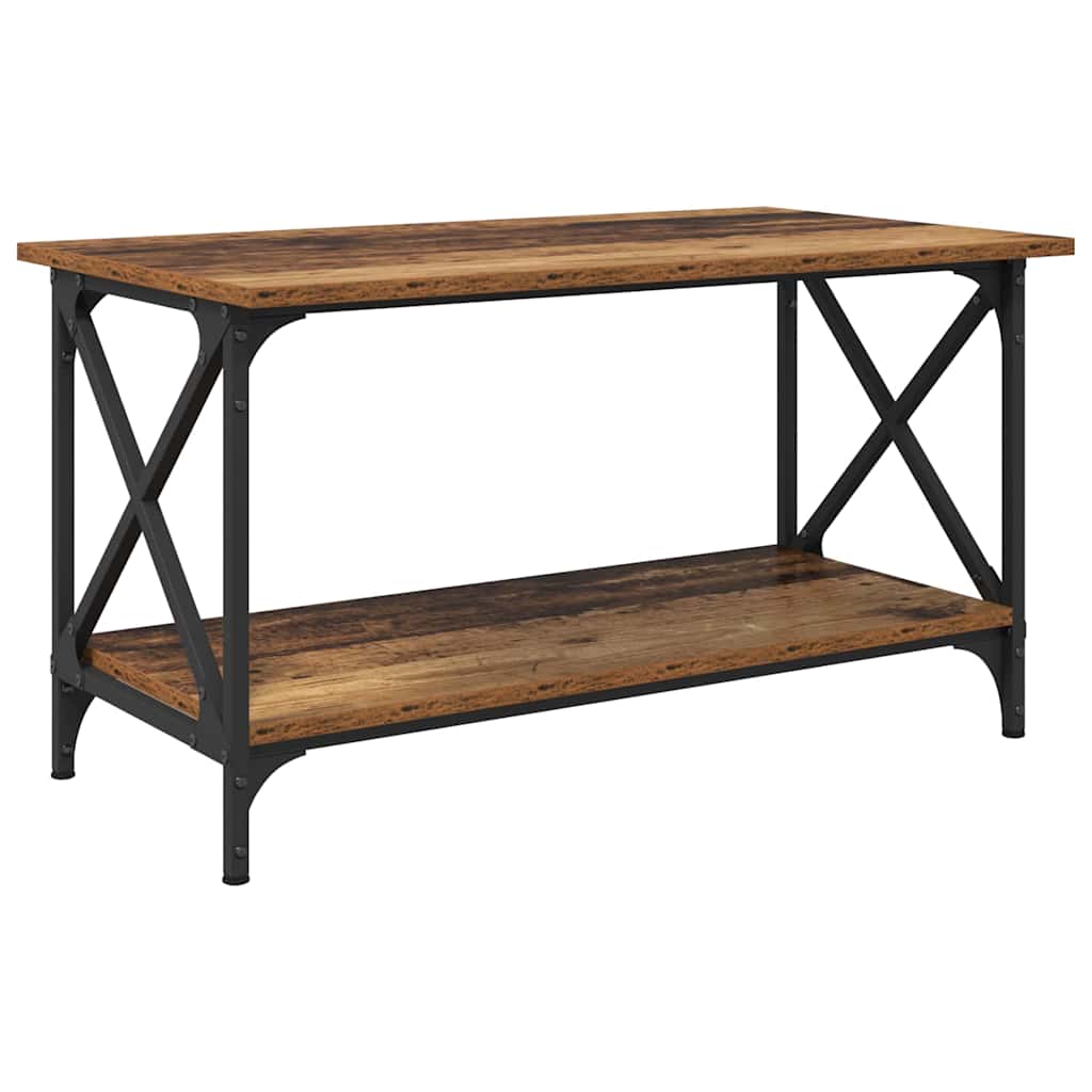 Table basse Bois ancien 80 x 45 x 45.5 cm Bois d'ingénierie