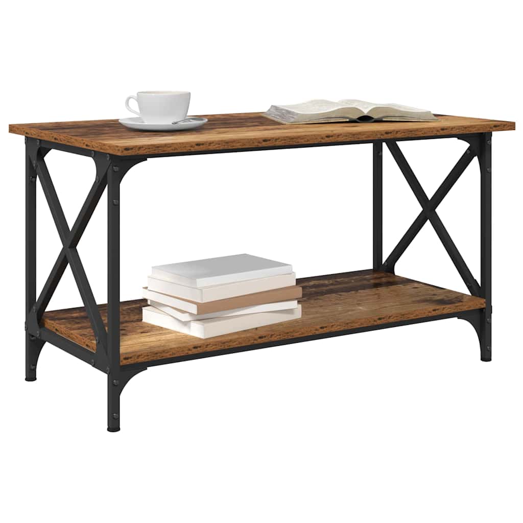Table basse Bois ancien 80 x 45 x 45.5 cm Bois d'ingénierie