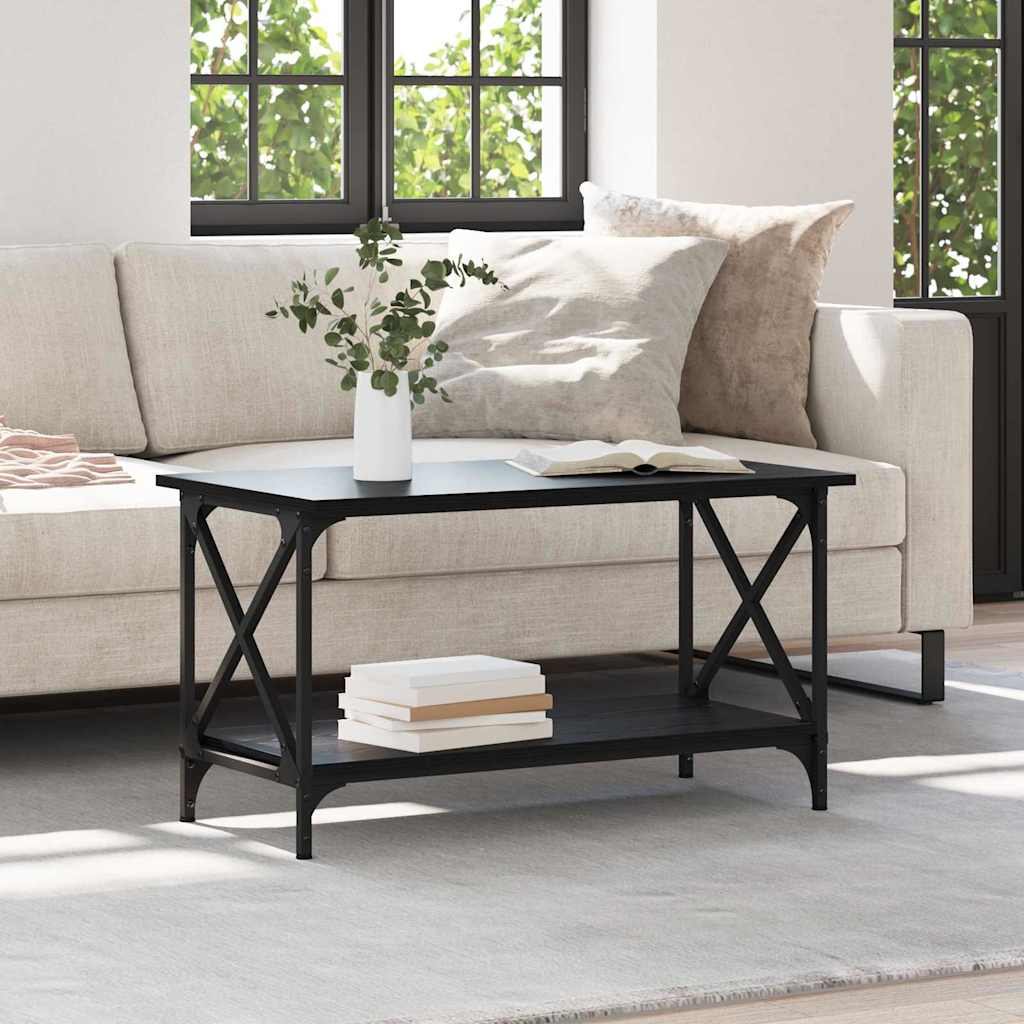 Table basse Chêne noir 80 x 45 x 45.5 cm Bois d'ingénierie - XIOS