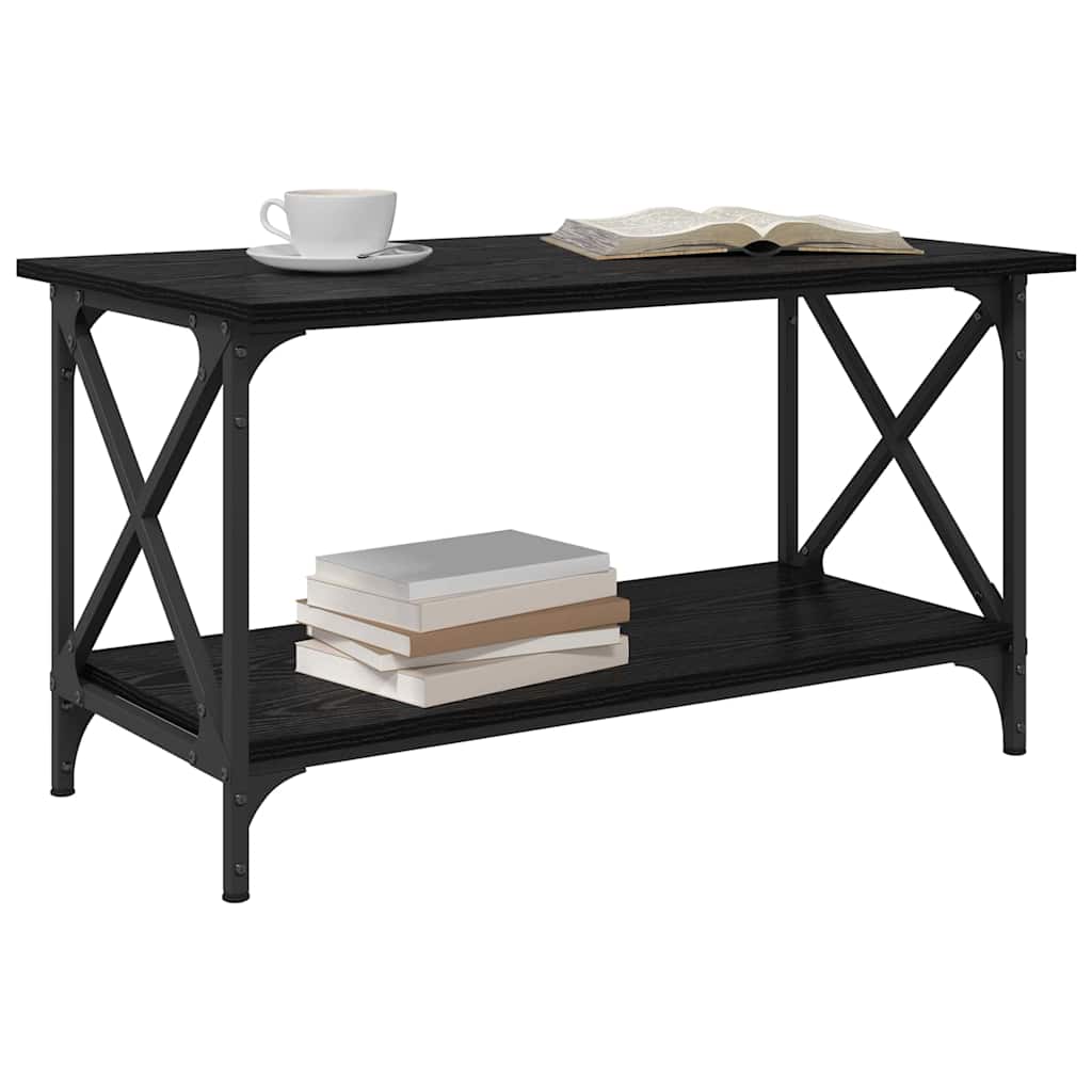 Table basse Chêne noir 80 x 45 x 45.5 cm Bois d'ingénierie - XIOS