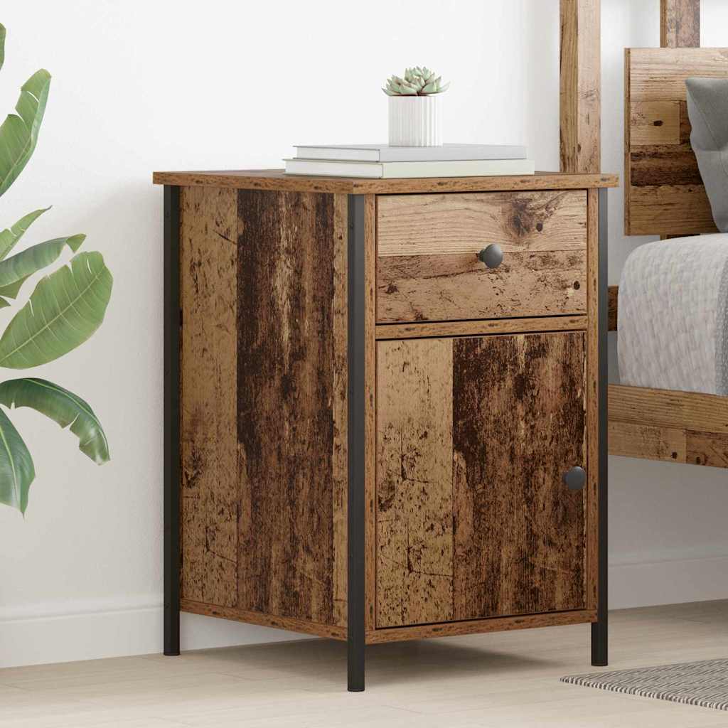 Cabinet de chevet avec tiroir 2 pcs Bois ancien 40 x 42 x 60 cm - XIOS