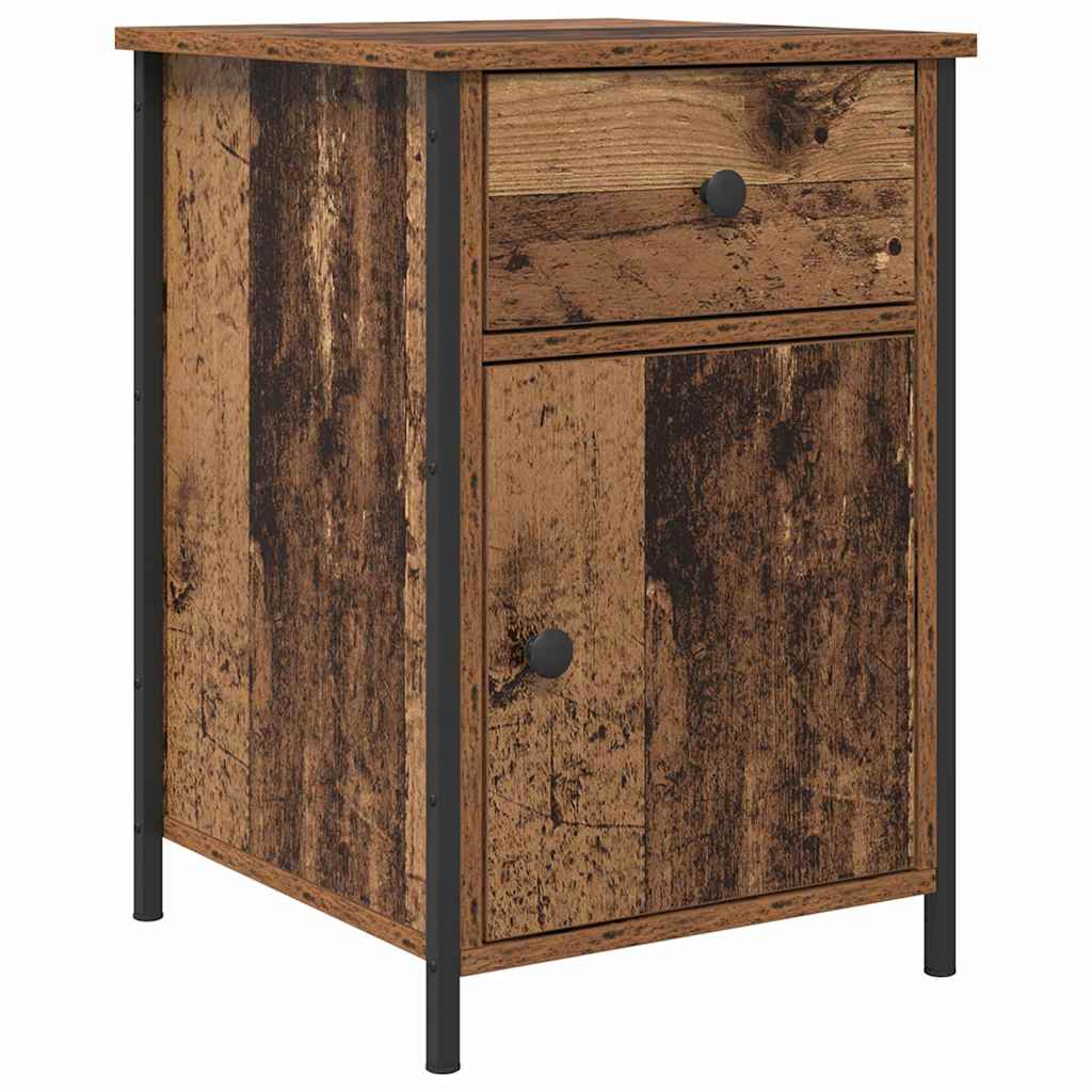 Cabinet de chevet avec tiroir 2 pcs Bois ancien 40 x 42 x 60 cm - XIOS