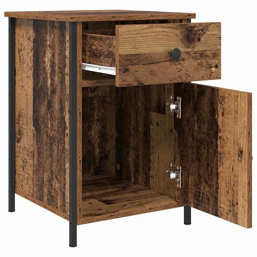 Cabinet de chevet avec tiroir 2 pcs Bois ancien 40 x 42 x 60 cm - XIOS