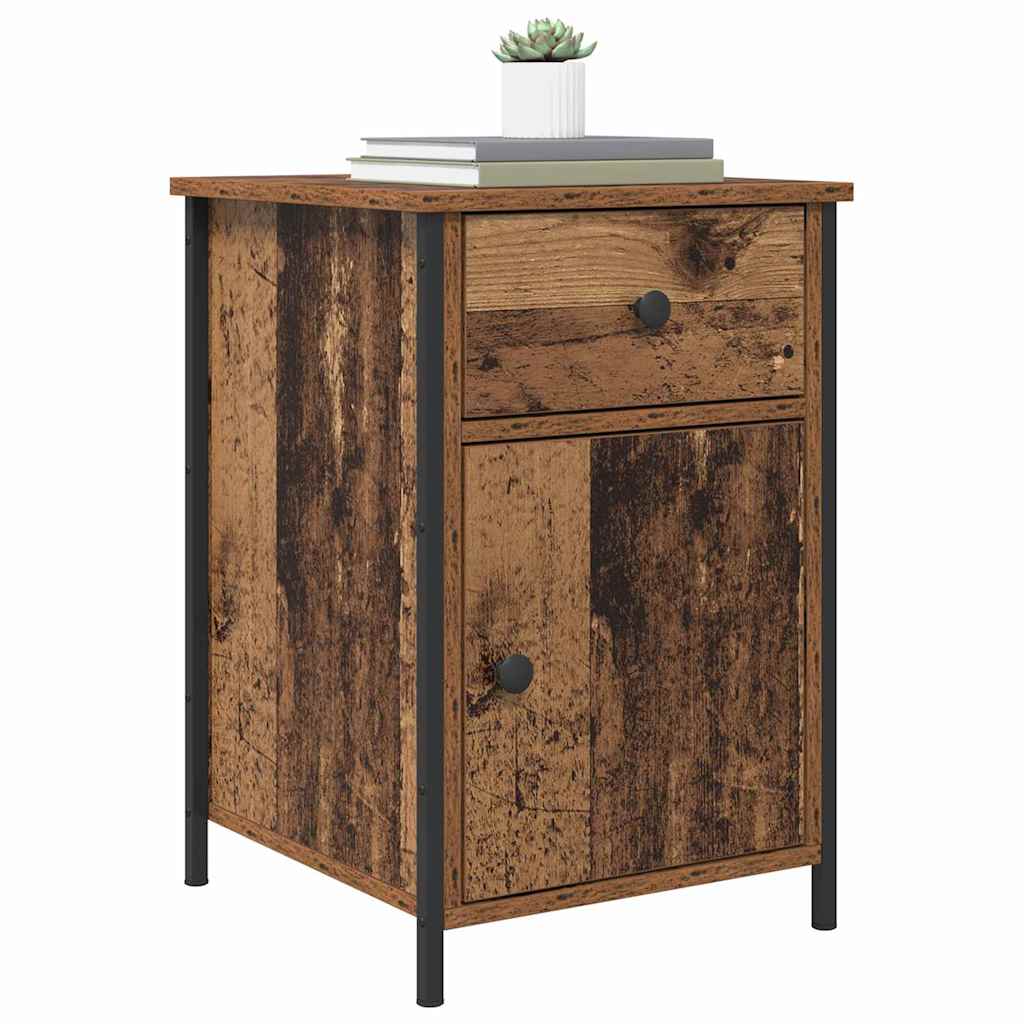 Cabinet de chevet avec tiroir 2 pcs Bois ancien 40 x 42 x 60 cm - XIOS
