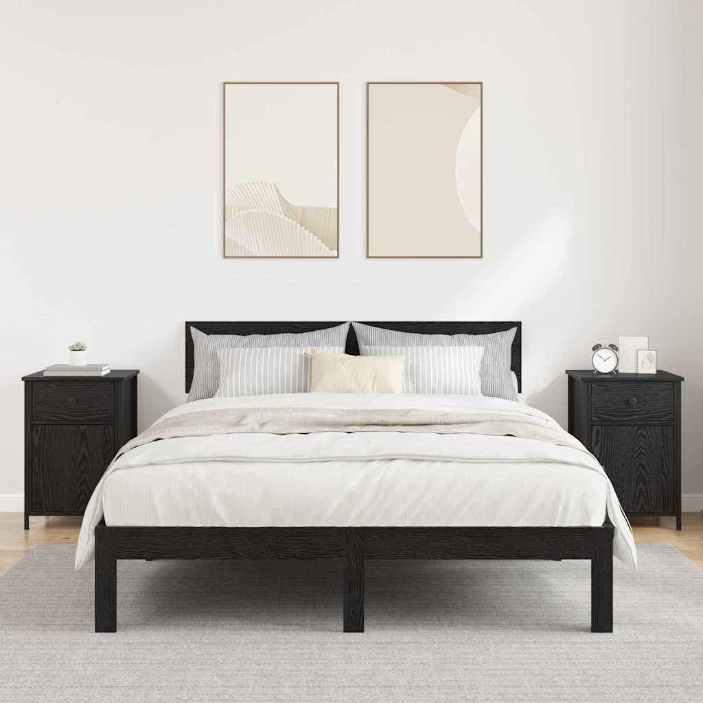 Cabinet de chevet avec tiroir 2 pcs Chêne noir 40 x 42 x 60 cm - XIOS