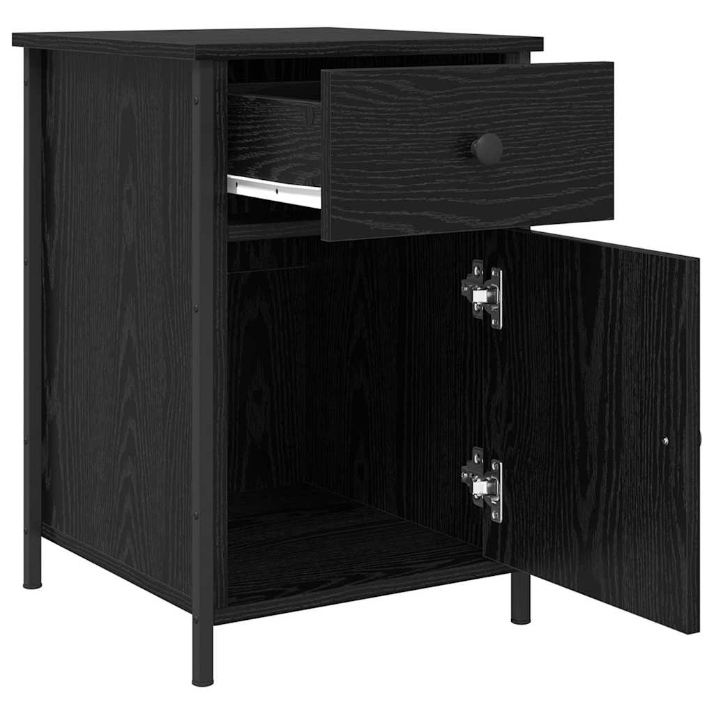 Cabinet de chevet avec tiroir 2 pcs Chêne noir 40 x 42 x 60 cm