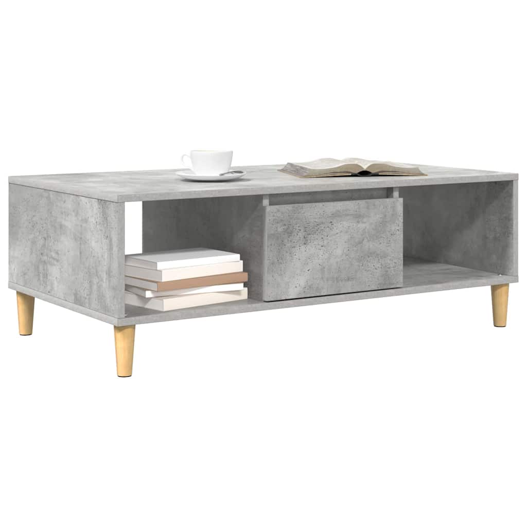 Table basse Gris béton 103,5 x 60 x 35 cm Bois d'ingénierie - XIOS