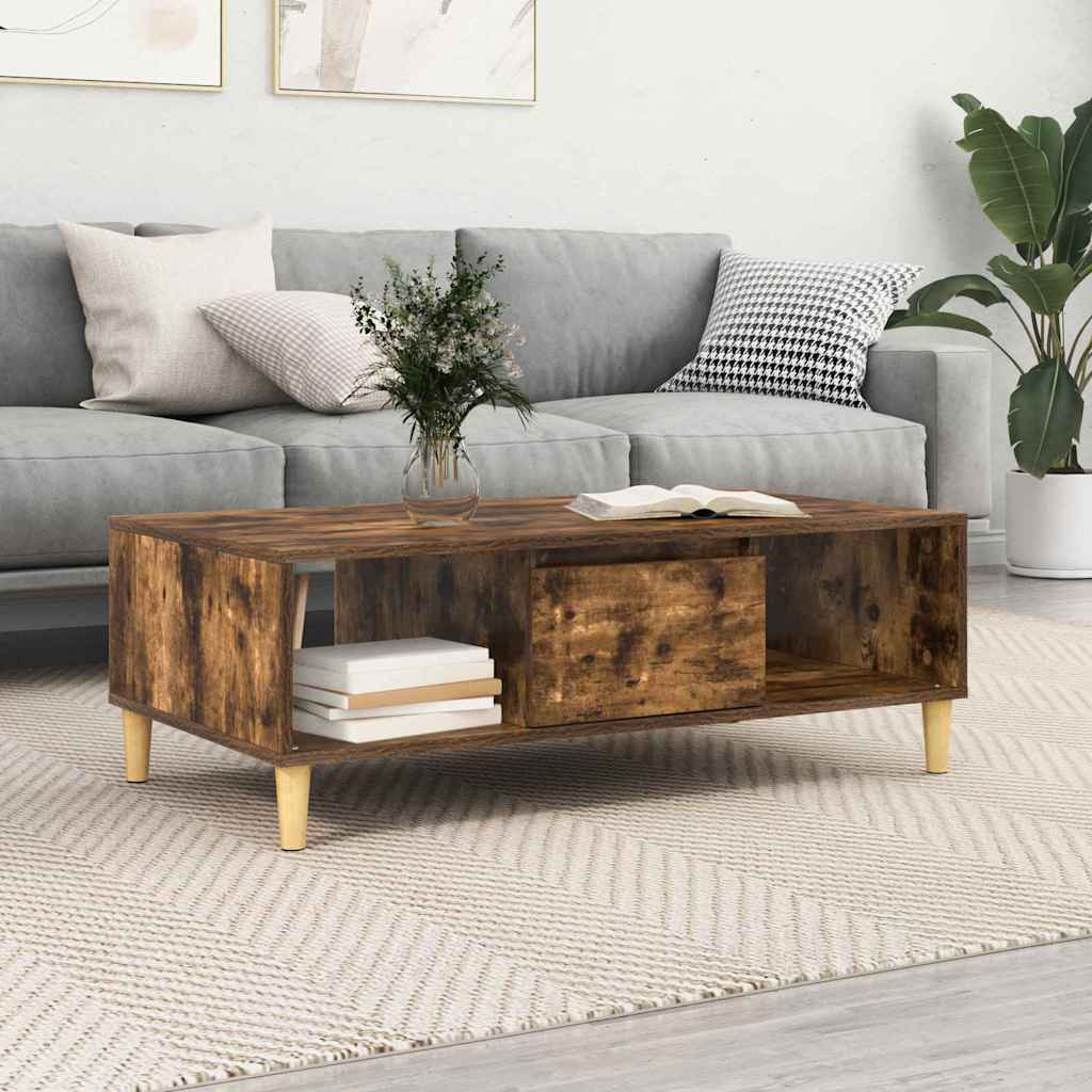 Table basse Chêne fumé 103,5 x 60 x 35 cm Bois d'ingénierie - XIOS