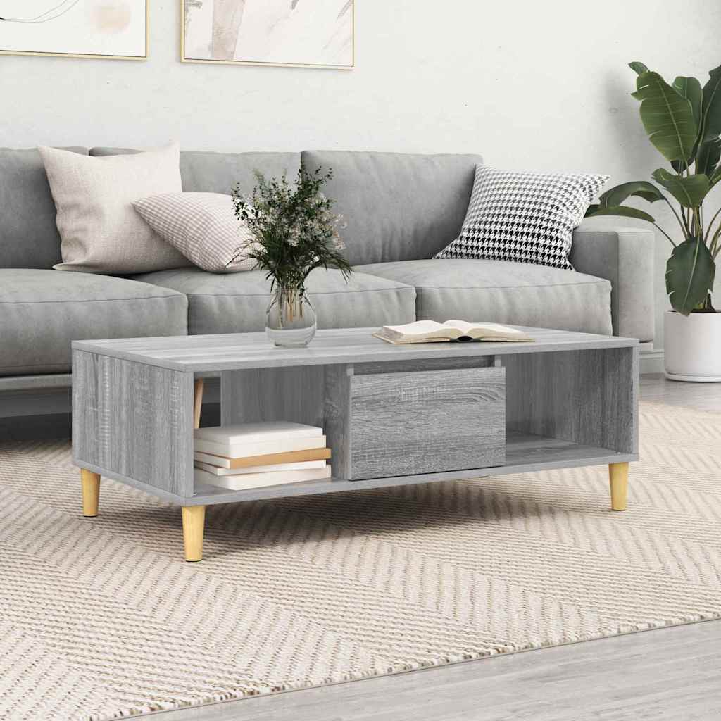 Table basse Sonoma gris 103,5 x 60 x 35 cm Bois d'ingénierie - XIOS