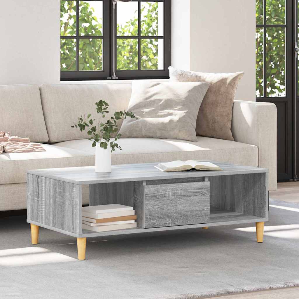 Table basse Sonoma gris 103,5 x 60 x 35 cm Bois d'ingénierie - XIOS