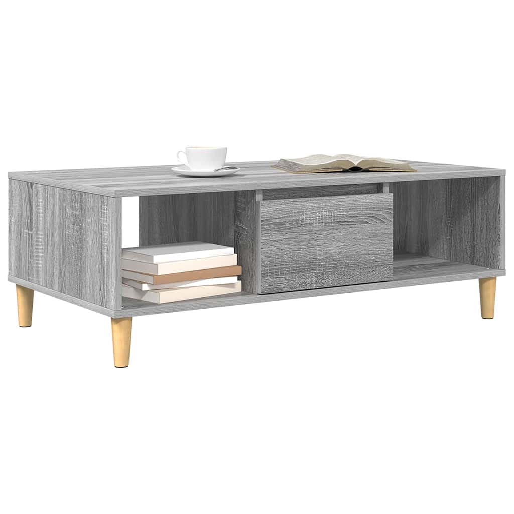 Table basse Sonoma gris 103,5 x 60 x 35 cm Bois d'ingénierie - XIOS