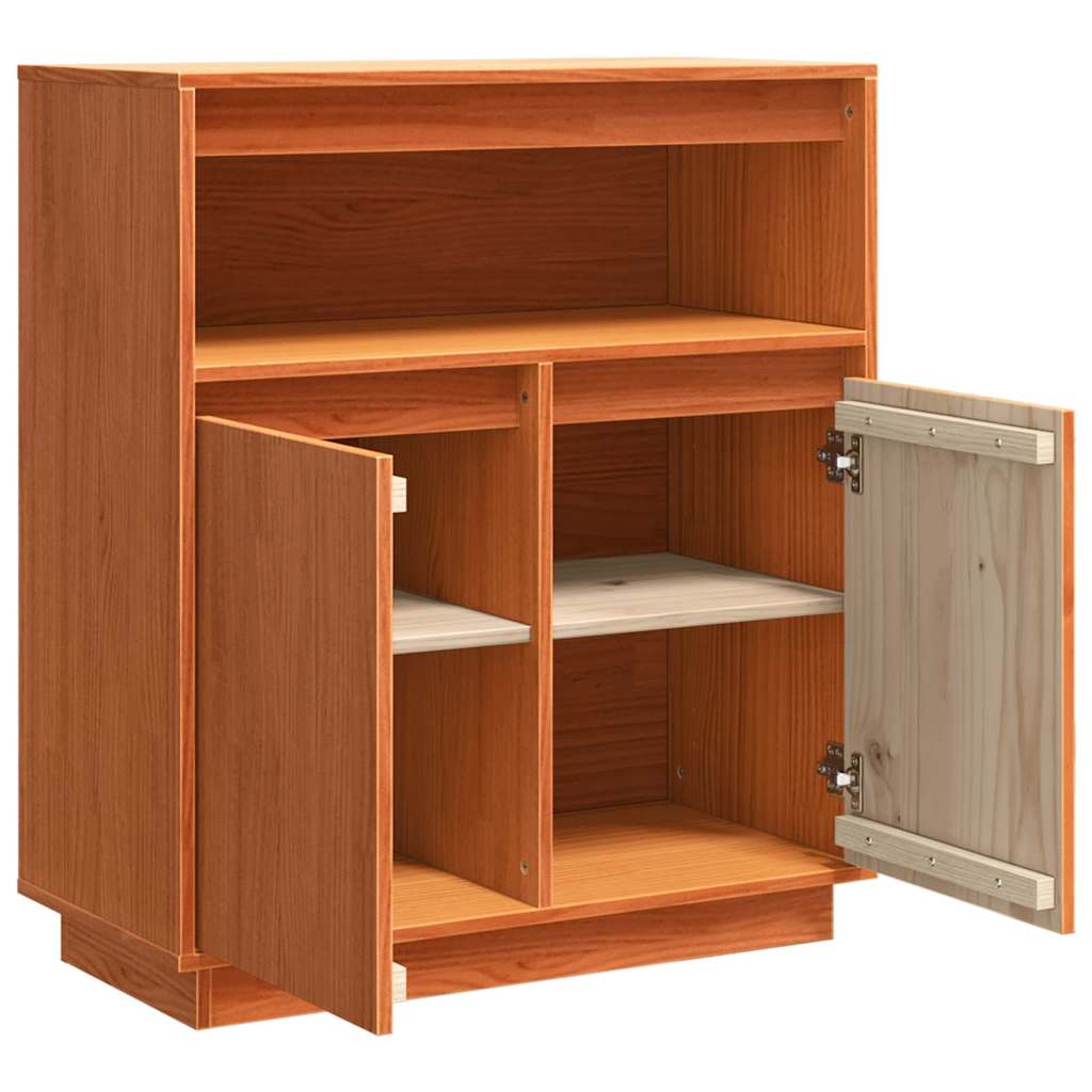 Buffet Marron cire 70 x 34 x 80 cm Bois massif en pin - XIOS