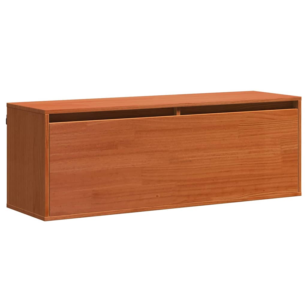 Meuble mural Marron cire 100 x 30 x 35 cm Bois massif en pin - XIOS