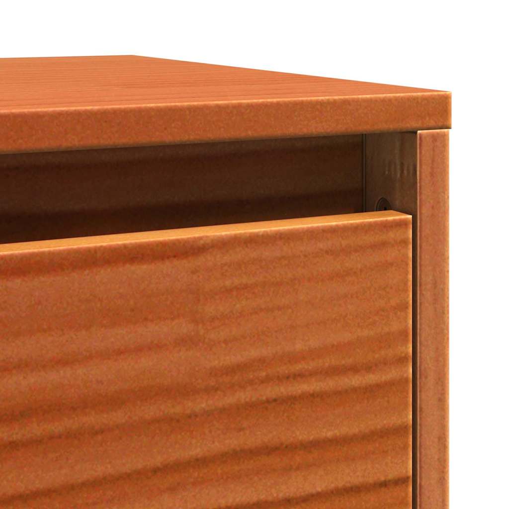 Meuble mural avec étagère Cire marron Bois de pin massif - XIOS