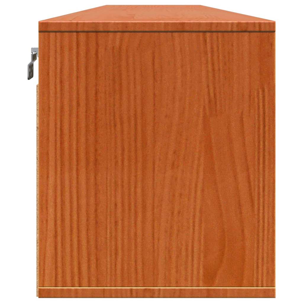 Meuble mural avec étagère Cire marron Bois de pin massif - XIOS