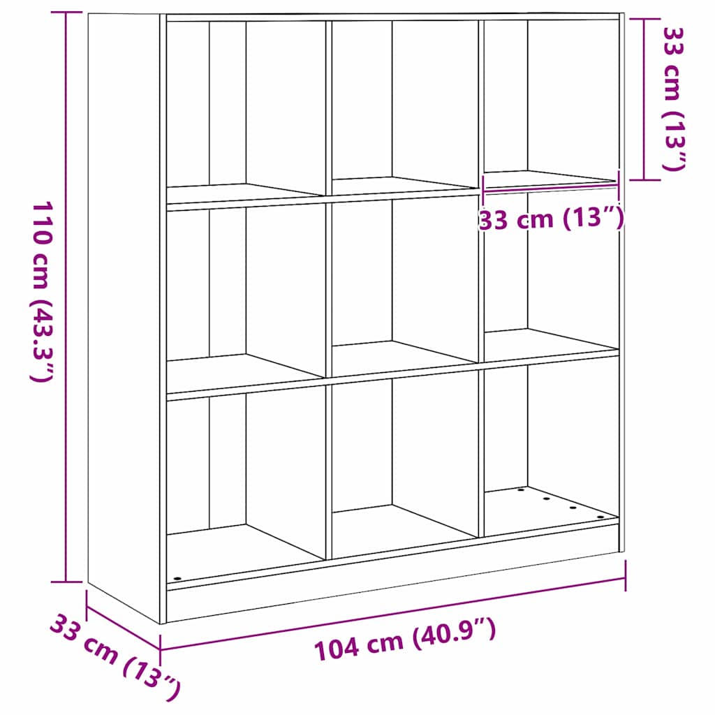 Cabinet de Livre / Diviseur de Pièce Marron cire - XIOS