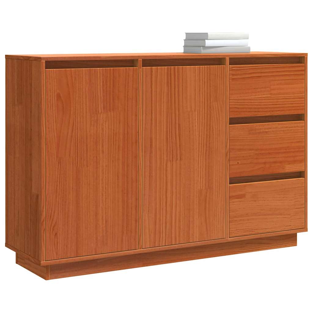 Buffet avec tiroir Chêne brun 111 x 34 x 75 cm Pin massif - XIOS