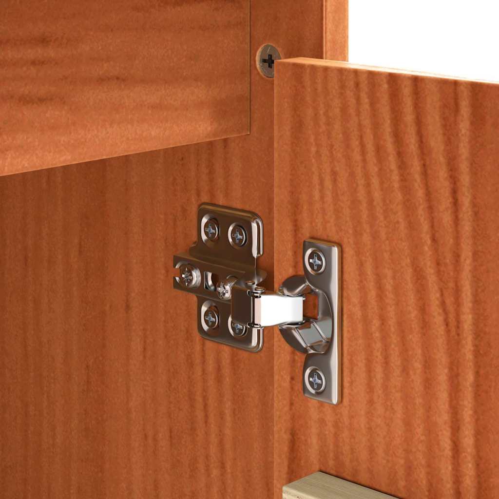 Buffet Marron 111 x 34 x 60 cm Bois de pin massif - XIOS