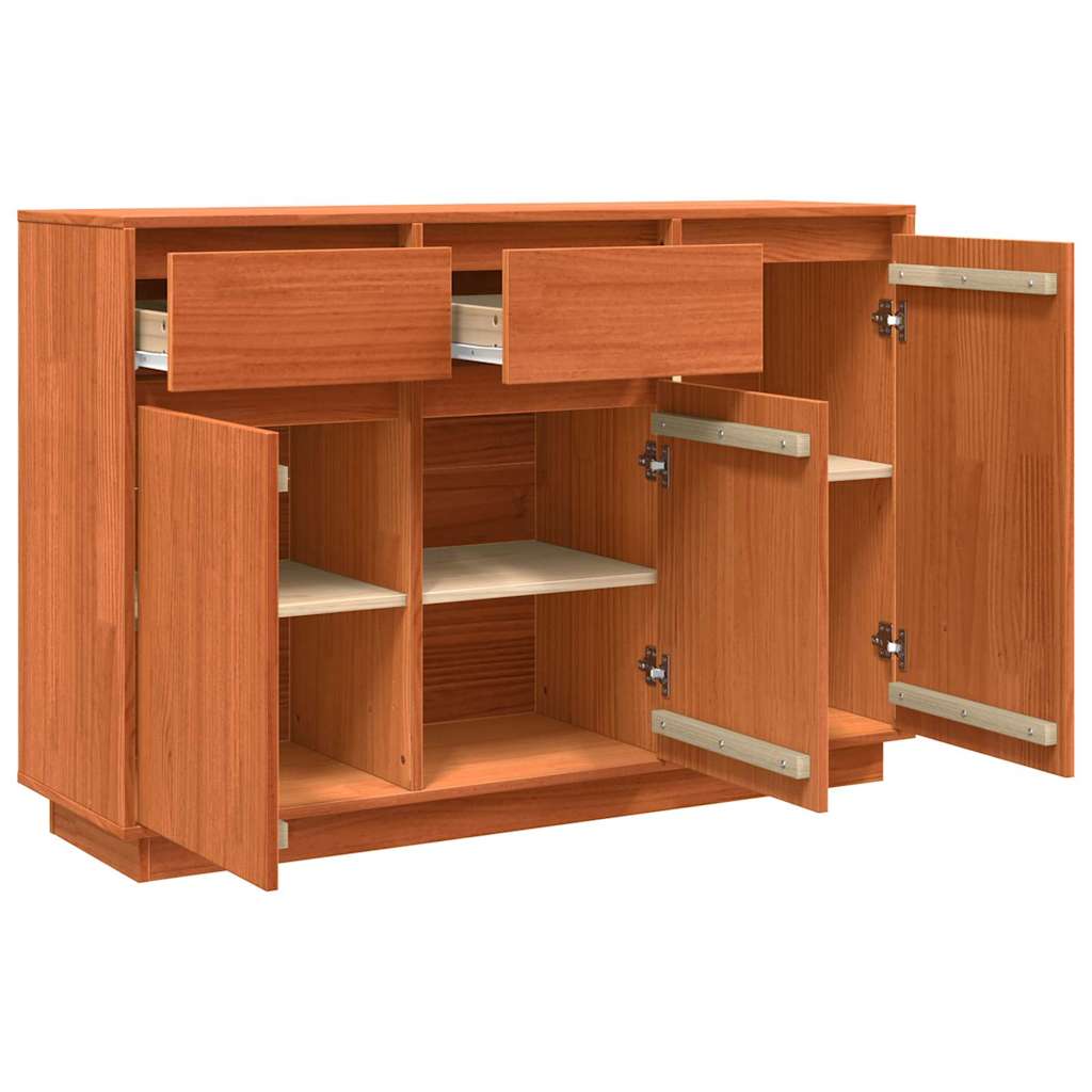 Buffet avec tiroir Brun cire 110 x 34 x 75 cm Pin massif - XIOS