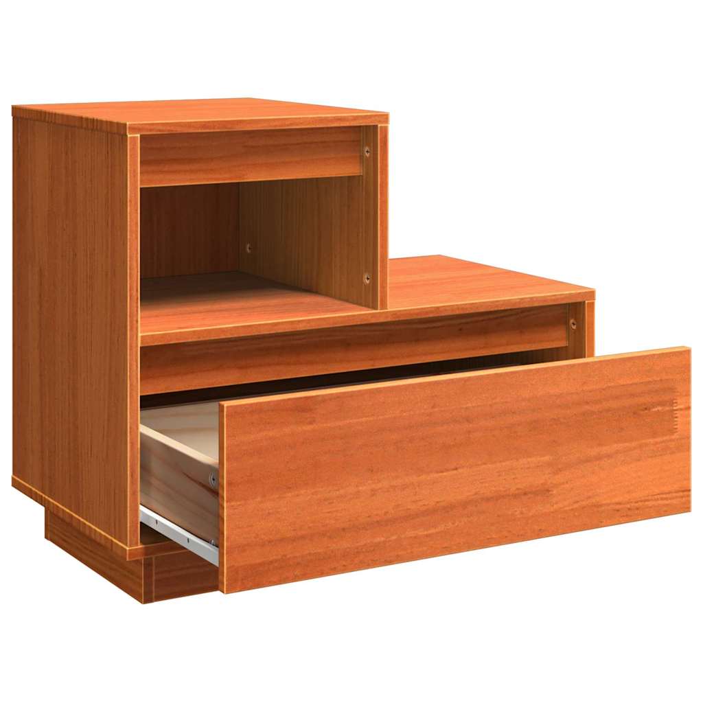 Cabinet de chevet avec tiroir Marron cire 60 x 34 x 51 cm - XIOS
