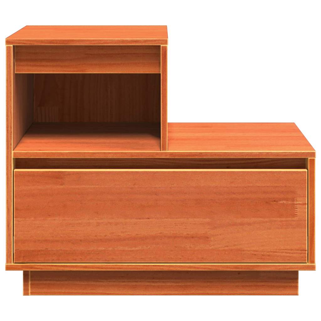 Cabinet de chevet avec tiroir 2 pcs Marron cire 60 x 34 x 51 cm - XIOS