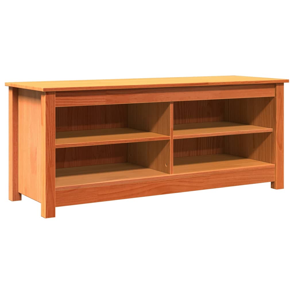 Banc de rangement Brun cire 110 x 38 x 45,5 cm Pin massif - XIOS