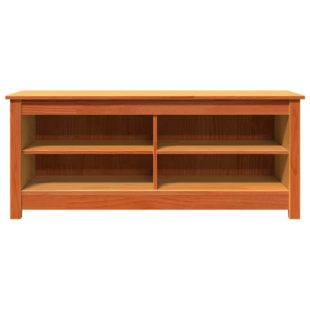 Banc de rangement Brun cire 110 x 38 x 45,5 cm Pin massif - XIOS
