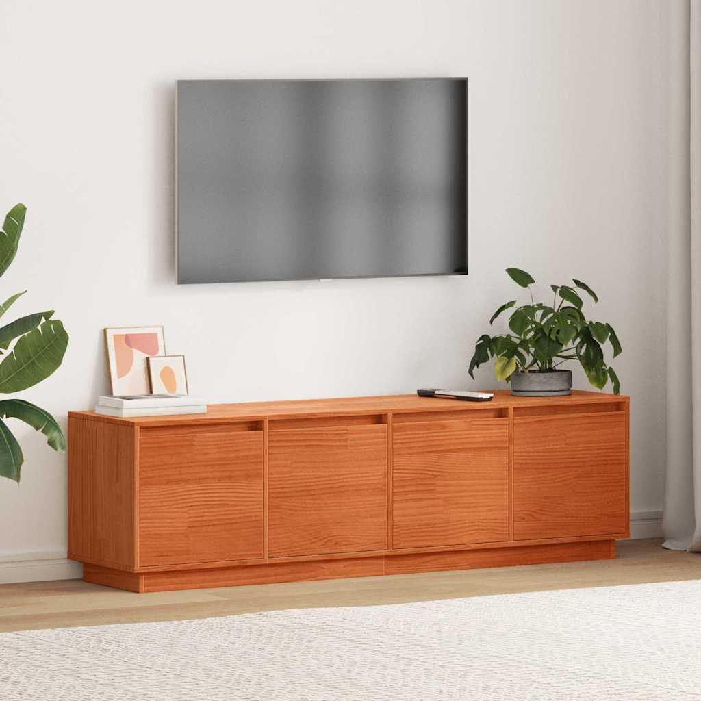 Meuble TV Marron 156 x 37 x 45 cm Bois de pin massif - XIOS
